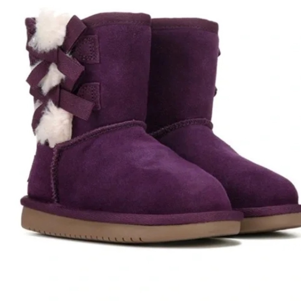 Purple Kids Boots with Bows